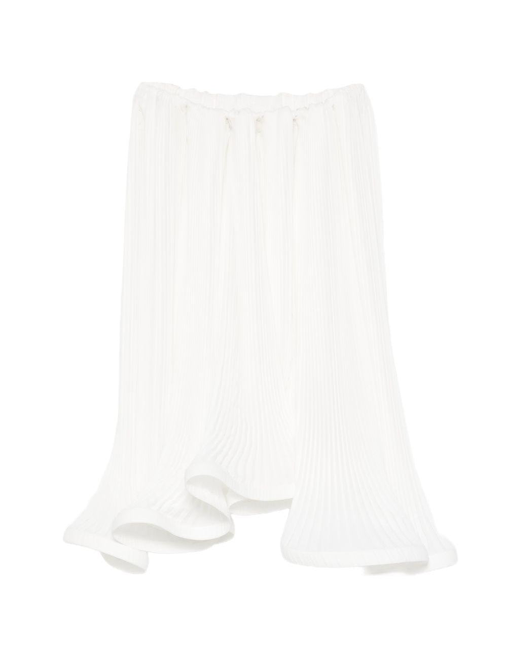 Gonna midi plissettata in bianco Rowen Rose - donna 