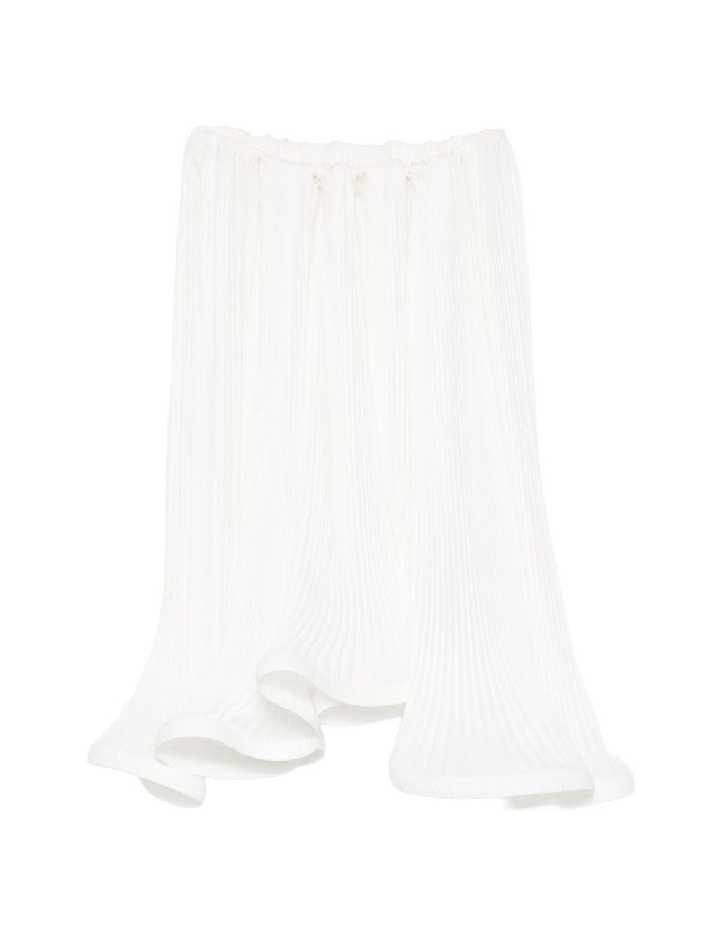 Gonna midi plissettata in bianco Rowen Rose - donna 