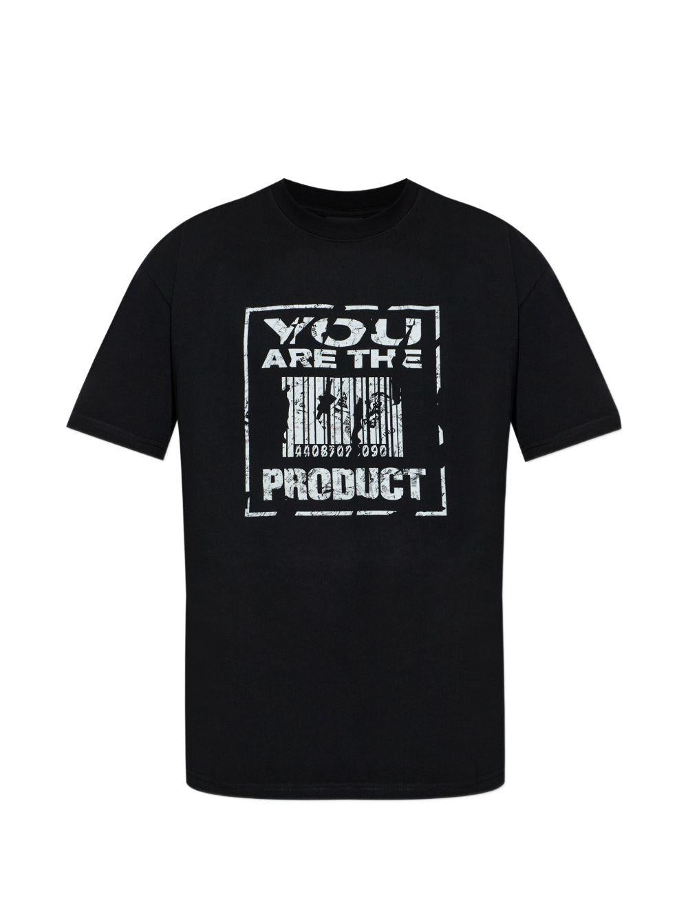 T-shirt con stampa grafica in nero 44 label group - uomo 