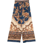 Pantaloni con coulisse e stampa floreale Aster multicolore Zimmermann - donna 