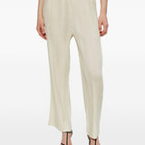 Pantaloni effetto plissé color crema Issey miyake - donna 