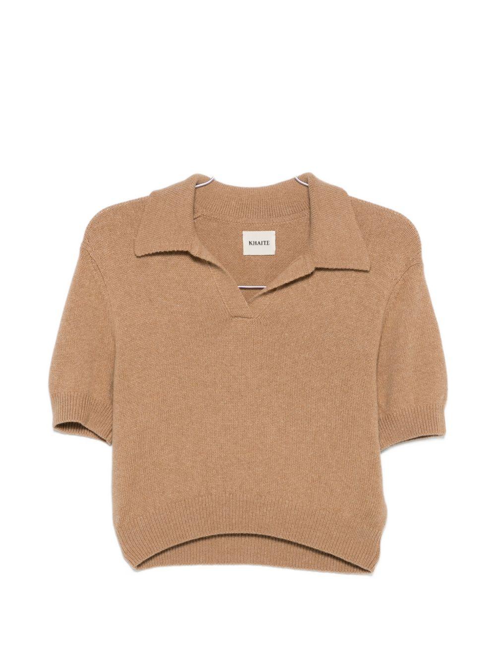 polo con collo Leni in beige Khaite - donna 