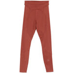 Leggings con logo in rosso terracotta Adidas by Stella Mc Cartney - donna 