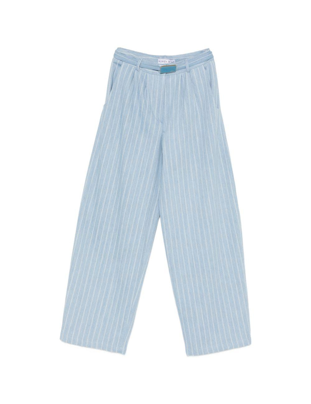 Jeans a gamba ampia in blu Rowen rose - donna 