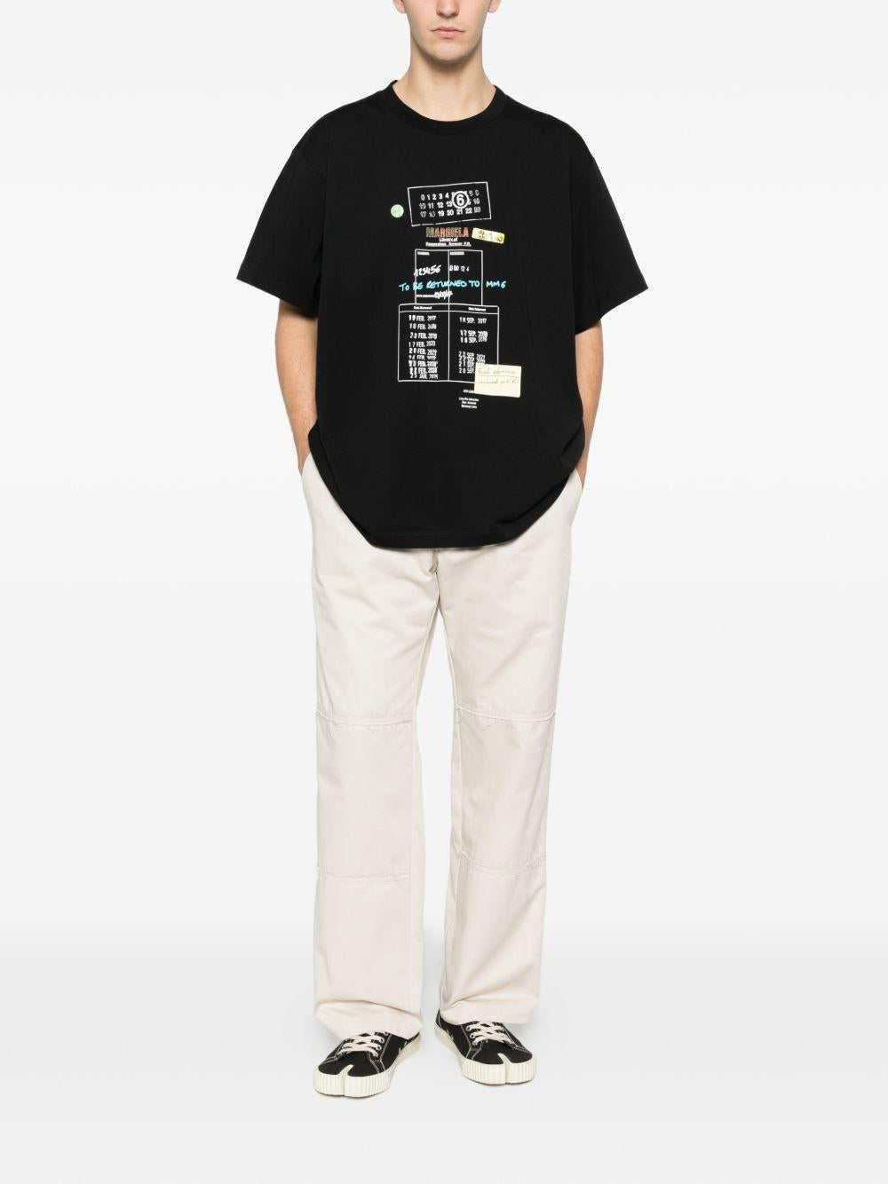 Pantaloni con cuciture a contrasto in avorio MM6 Maison Margiela - uomo 