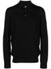 Polo a maniche lunghe in nero Brunello cucinelli - uomo