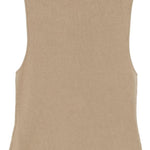 Top con scollo drappeggiato in beige Aya muse - donna 