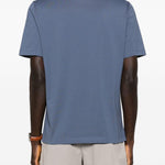 T-shirt a girocollo in blu Brunello cucinelli - uomo 