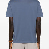 T-shirt a girocollo in blu Brunello cucinelli - uomo 