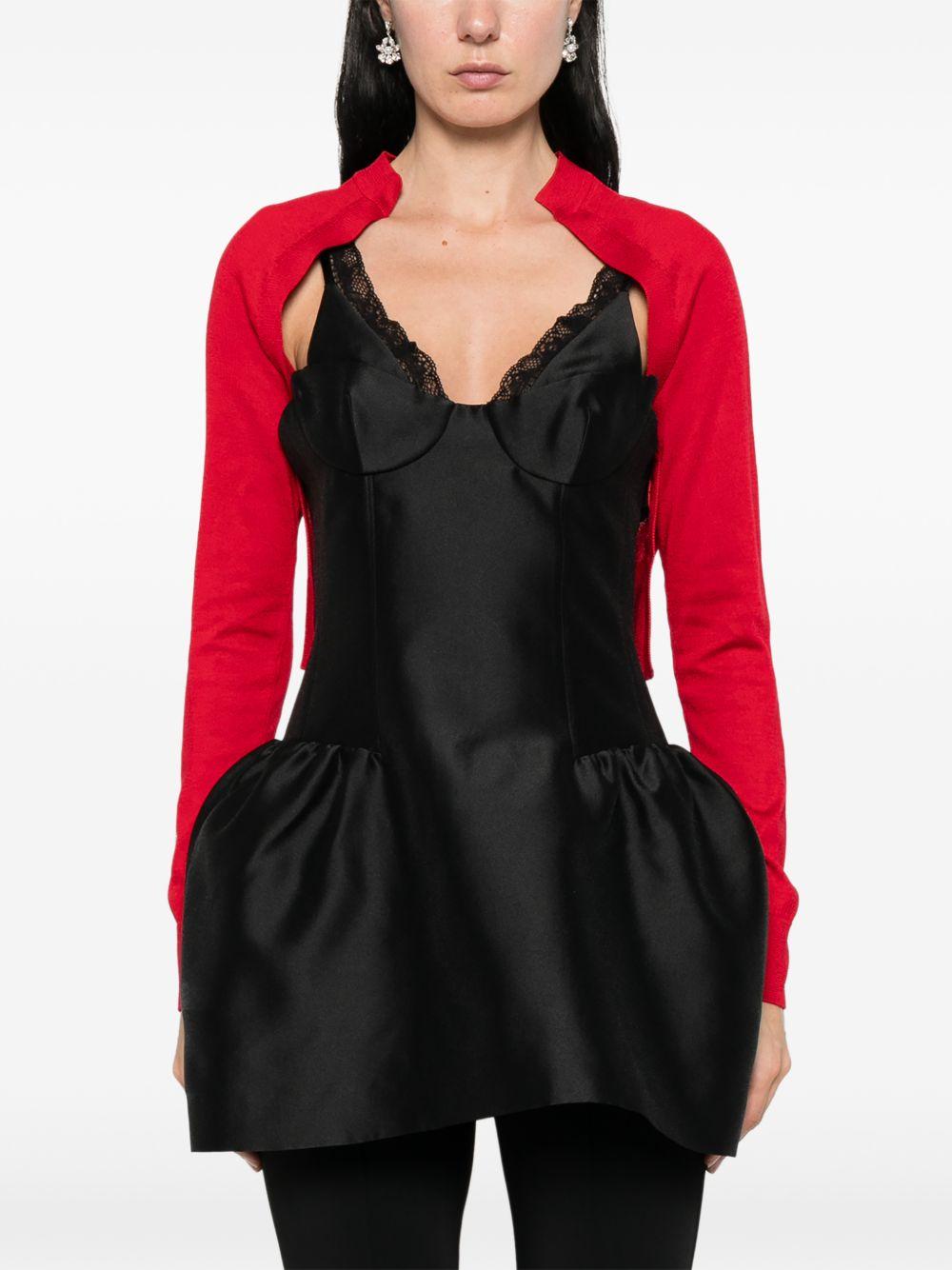 Cardigan con cristalli in rosso Simone rocha - donna 