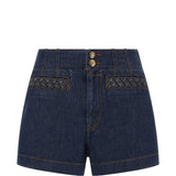 Shorts con bordi intrecciati awaken  in  blu Zimmermann - donna 