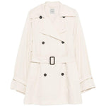 Trench doppiopetto con cintura in avorio Toteme - donna 