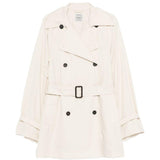 Trench doppiopetto con cintura in avorio Toteme - donna 