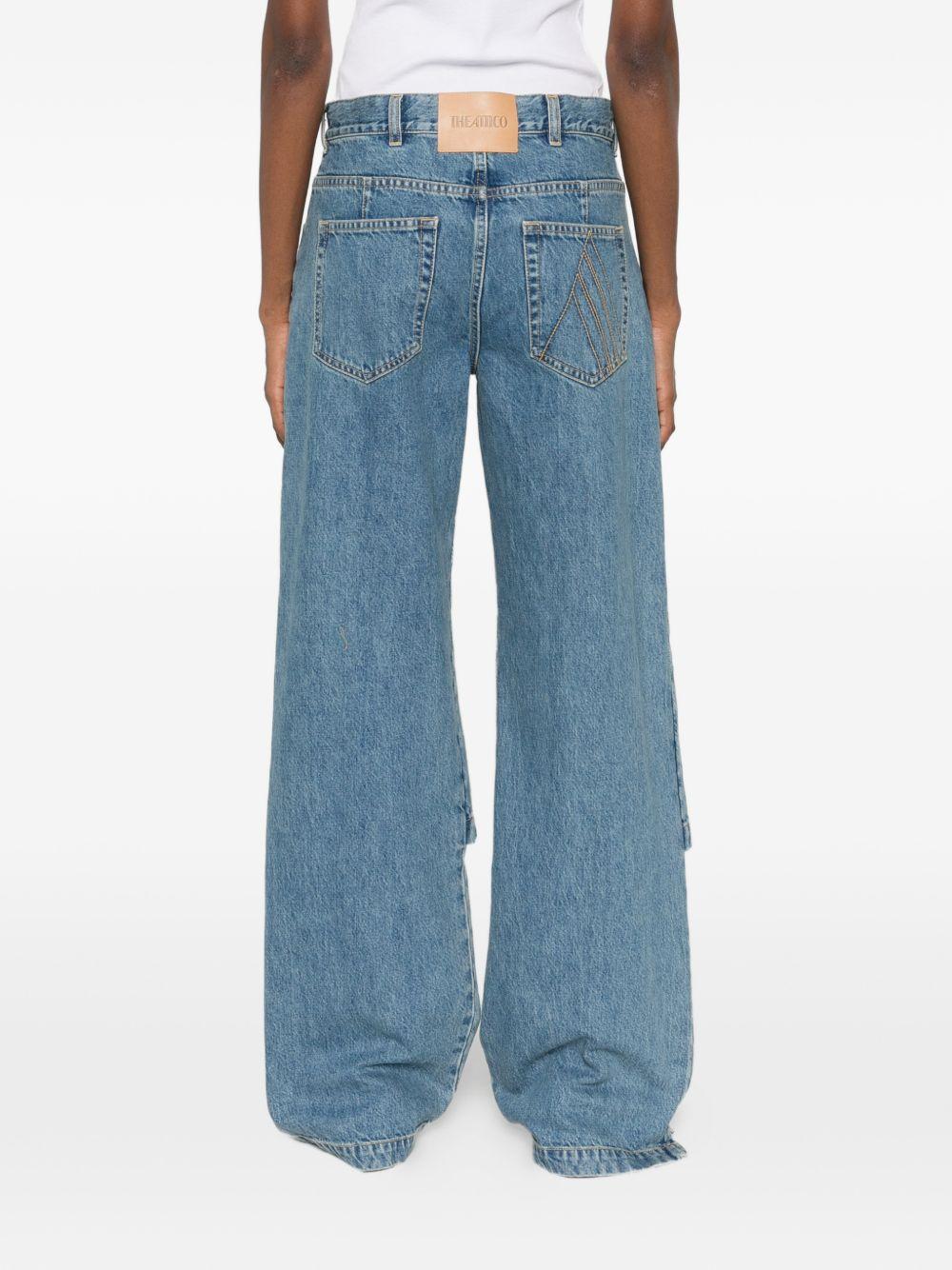 Jeans con design a cinque tasche in blu The attico - donna 