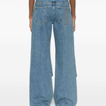 Jeans con design a cinque tasche in blu The attico - donna 