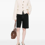 Shorts con tasche in grigio Loulou de saison - donna 