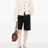 Shorts con tasche in grigio Loulou de saison - donna 