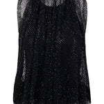 Top in rete con cristalli nodo in nero Maxmara sportmax - donna 
