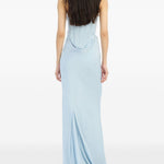 Abito lungo con corsetto in azzurro ROTATE - donna 