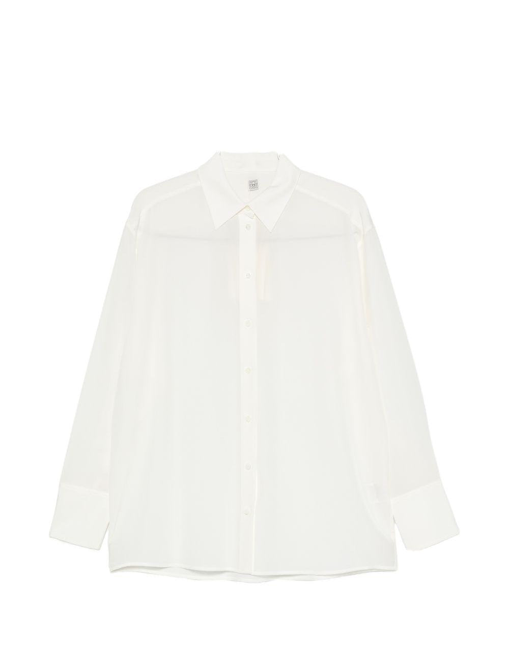 Camicia in crepe di setain bianco 