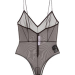 Body con zip e scollo a v in marrone Alex perry - donna 