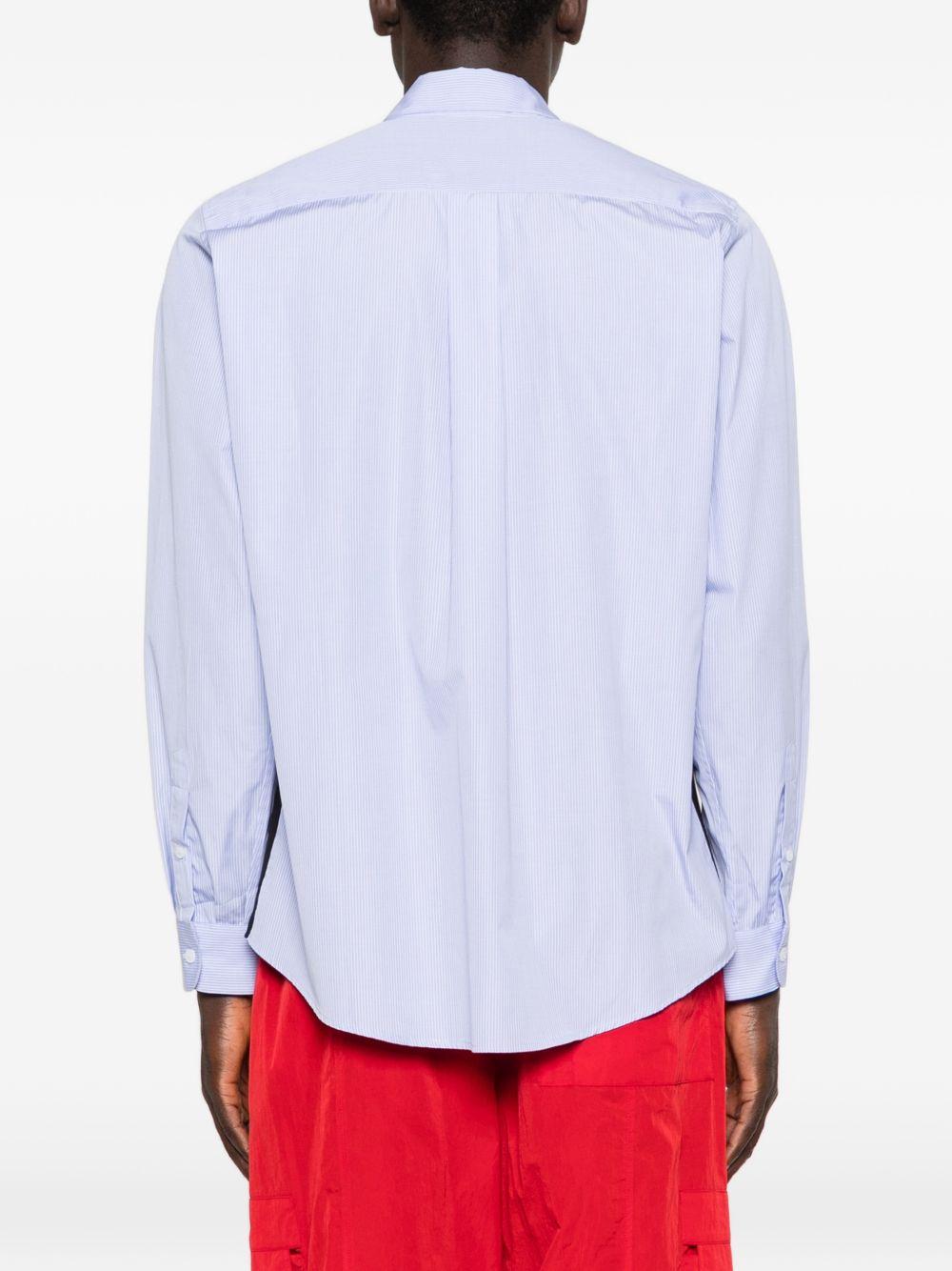 Camicia a panelli con logo in blu e nero Martine rose - uomo 