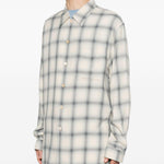 Camicia a quadri in beige e blu Our legacy - uomo 