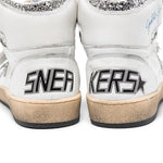 sky star nappa upper with serigraph glitter star and ankle GOLDEN GOOSE 