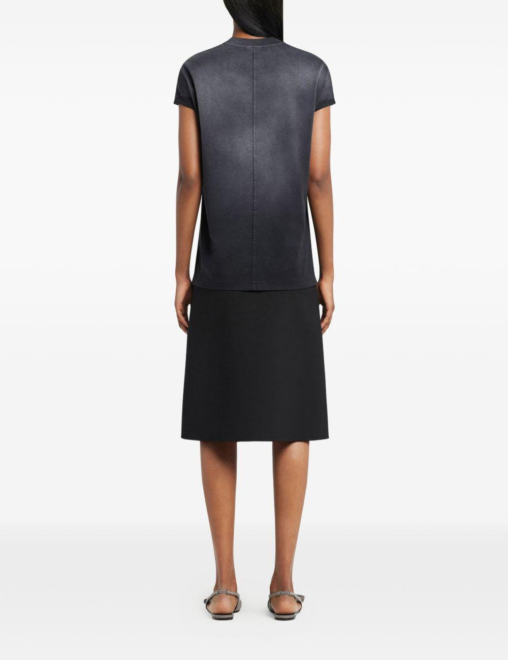 T-shirt con logo in nero Courrèges - donna 