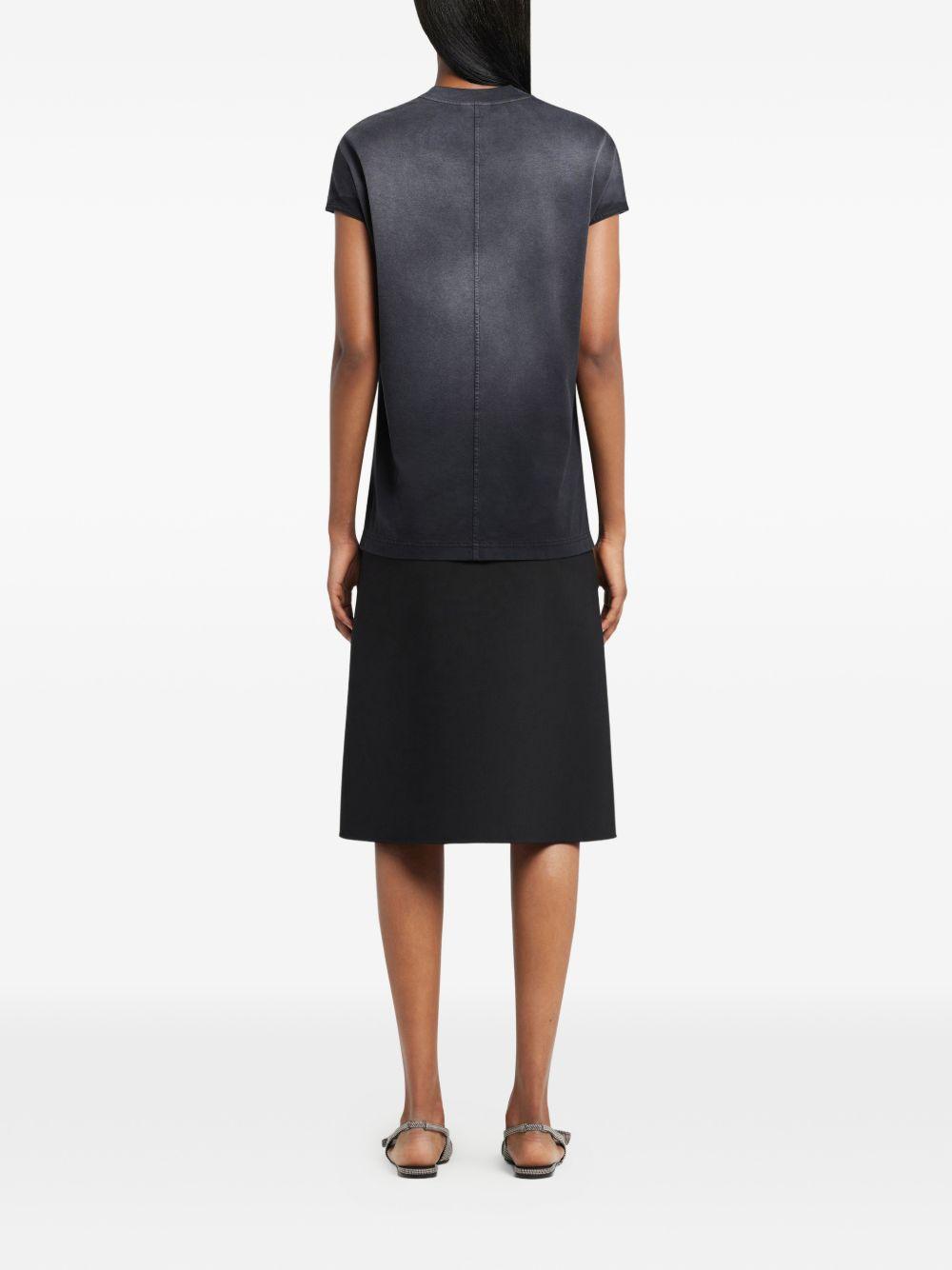 T-shirt con logo in nero Courrèges - donna 