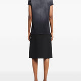 T-shirt con logo in nero Courrèges - donna 