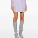 Minigonna con zip in lilla Wardrobe.Nyc - donna 