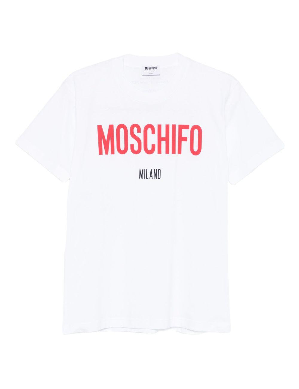 T-shirt con stampa moschifo in bainco Moschino - donna 