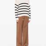 Maglione a righe a maniche lunghe in beige Maxmara weekend - donna 