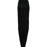 Gonna midi con ruches in nero Rick Owens Lilies -  donna 