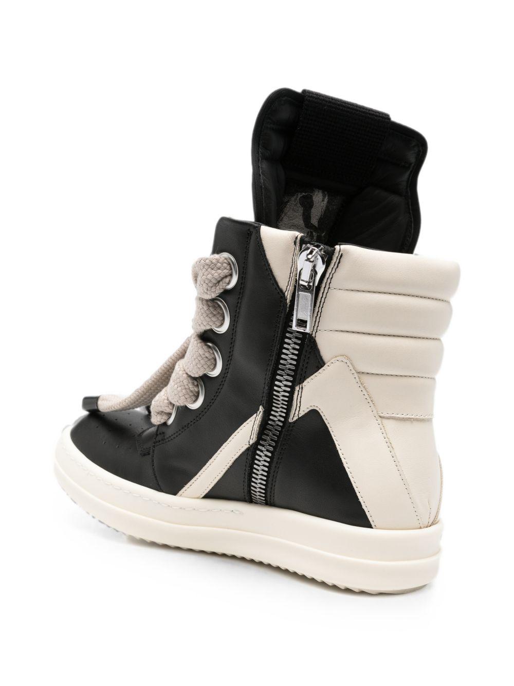 Sneakers Geobasket in pelle in nero 