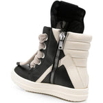 Sneakers Geobasket in pelle in nero 