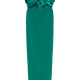 Abito lungo Latifa in verde smeraldo Rhea Costa - donna 
