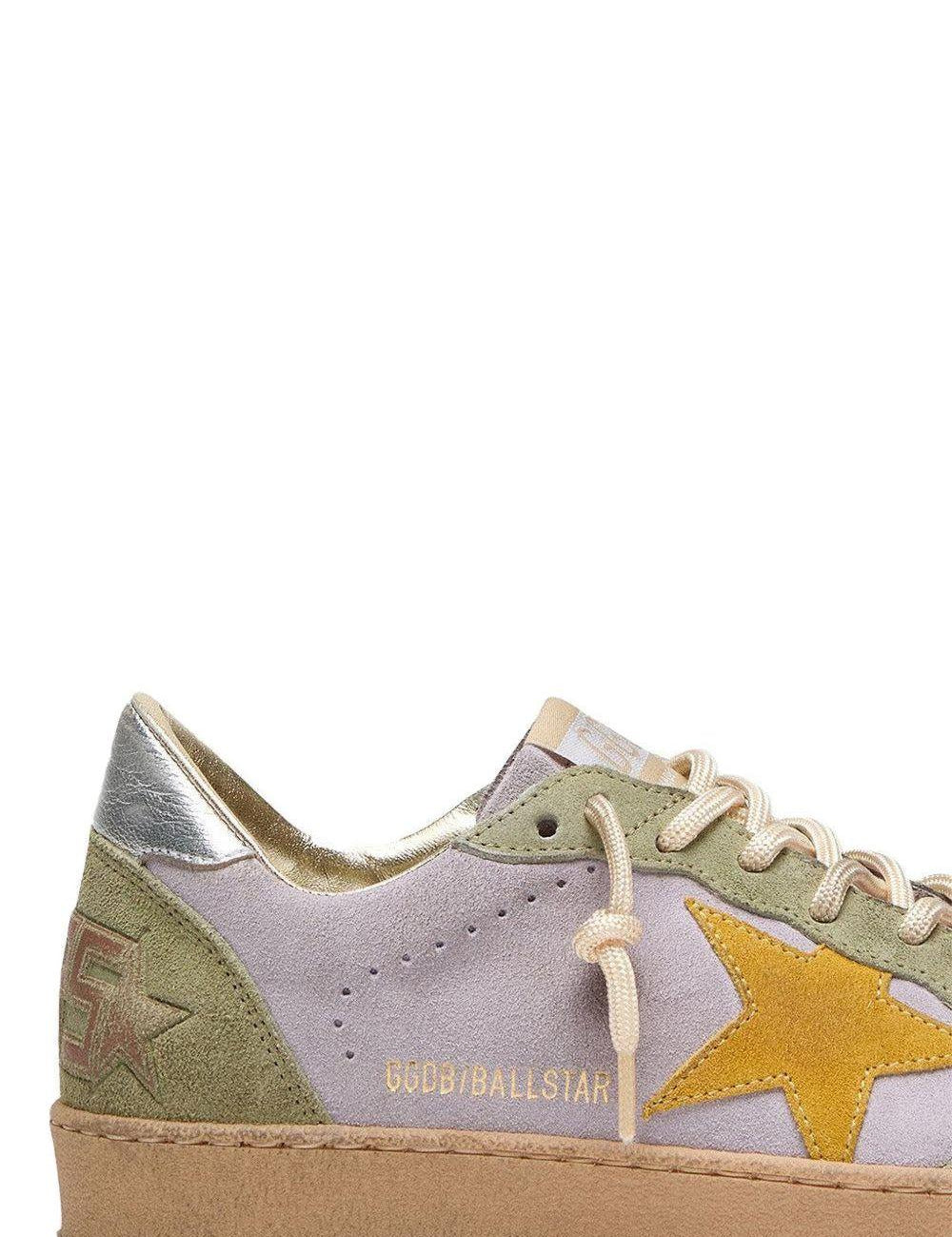Sneakers Ball Star in viola e verde Golden goose - donna 