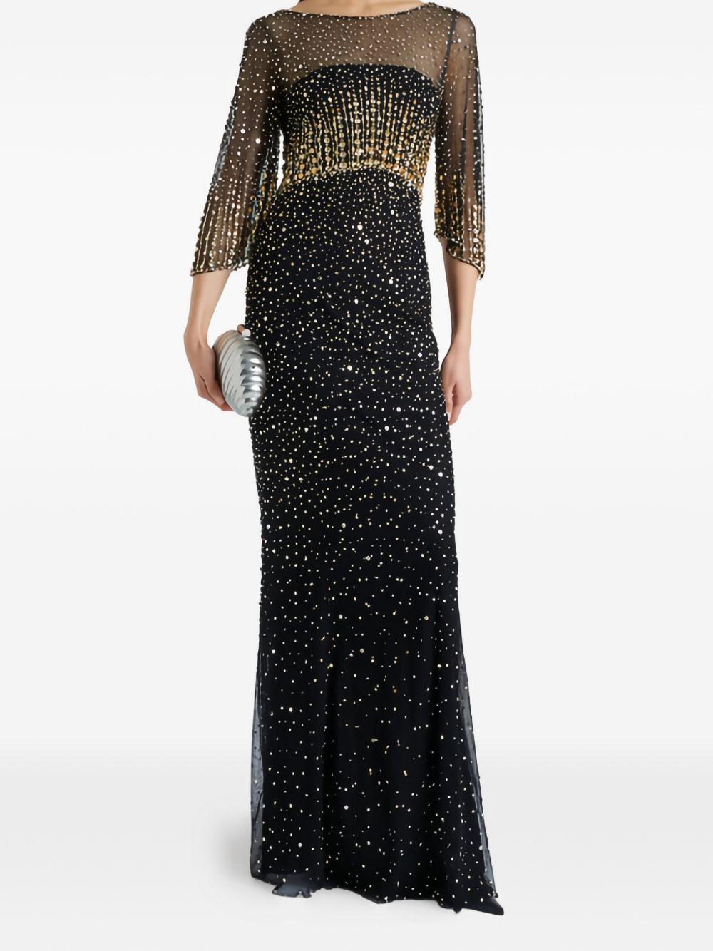 Abito lungo Kiya con decorazioni in lilla Jenny packham - donna 