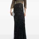 Abito lungo Kiya con decorazioni in lilla Jenny packham - donna 