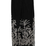 Gonna midi con ricamo a fiori in nero Costarellos - donna 