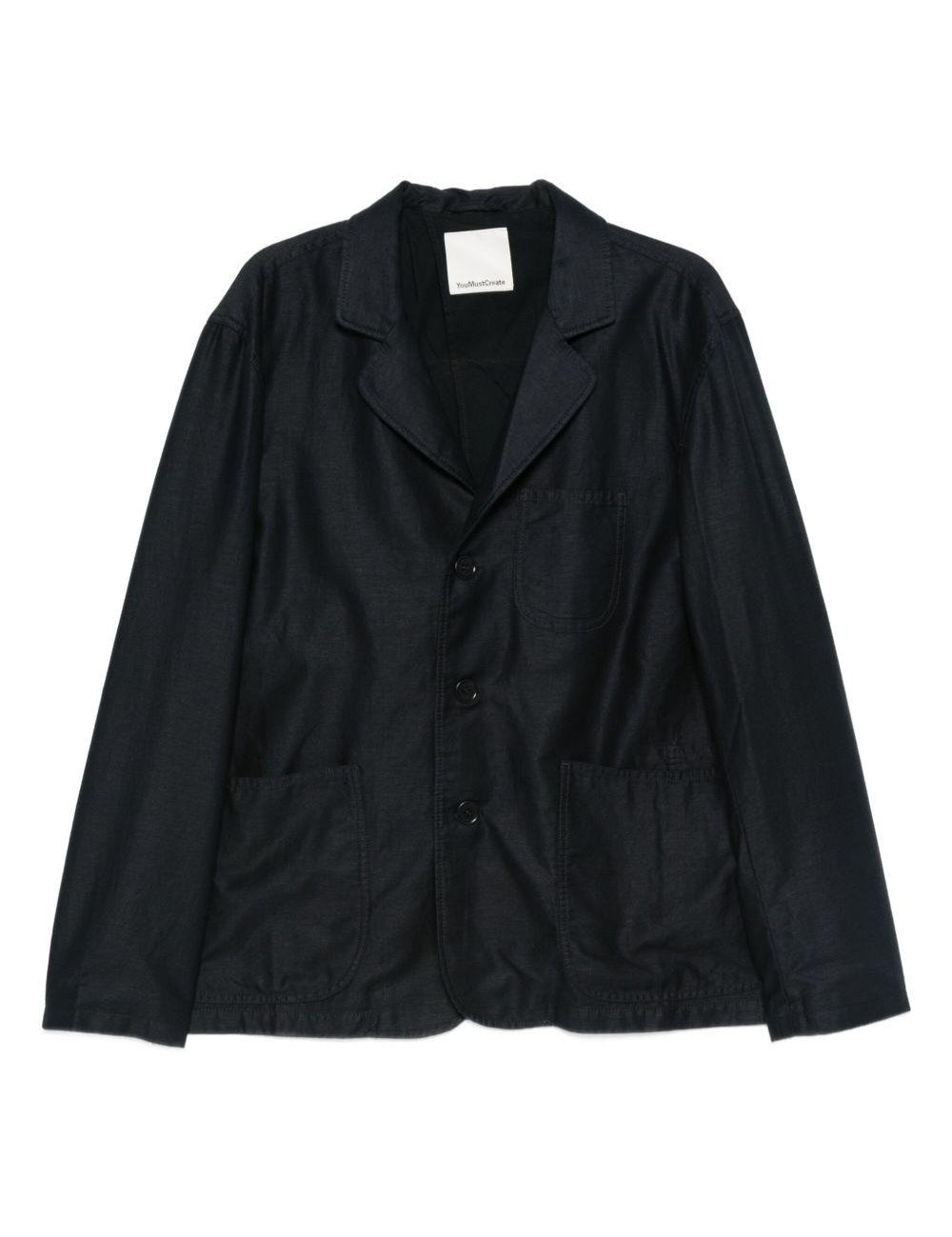 Blazer con applicazione in blu Ymc - uomo 