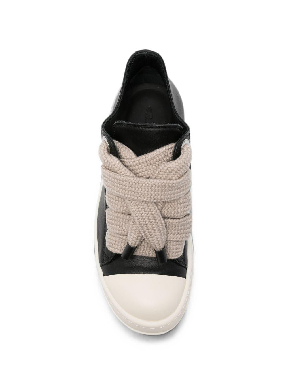 Sneakers Jumbolacet in pelle in nero 