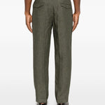 Pantaloni con pieghe e regolazione laterale in verde Briglia 1949 - uomo 