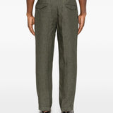 Pantaloni con pieghe e regolazione laterale in verde Briglia 1949 - uomo 