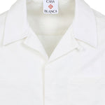 Camicia a mezza manica con stampa monogram in bianco Casablanca - uomo 