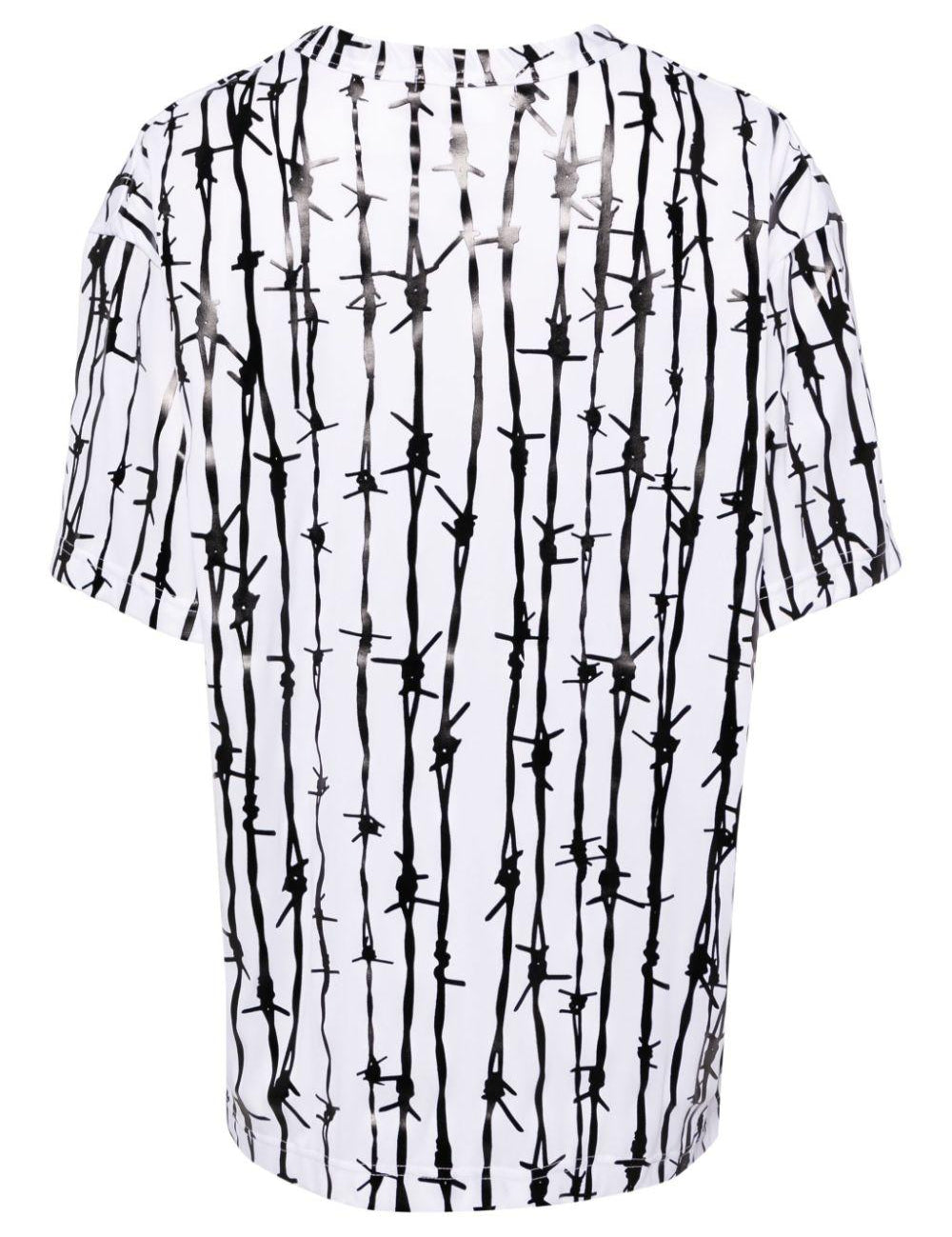 T-shirt con stampa grafica in nero e bianco Comme Des Garcons - donna 