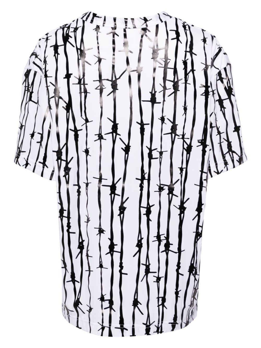 T-shirt con stampa grafica in nero e bianco Comme Des Garcons - donna 