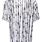 T-shirt con stampa grafica in nero e bianco Comme Des Garcons - donna 